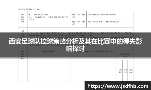 西安足球队控球策略分析及其在比赛中的得失影响探讨